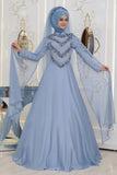 GELINCIK BLUE EVENING DRESS